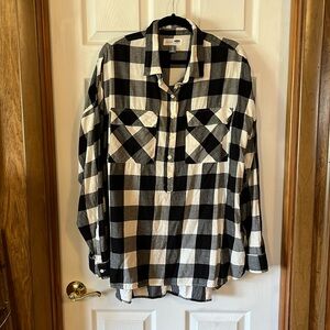 Old Navy Buffalo Plaid Boyfriend Tunic